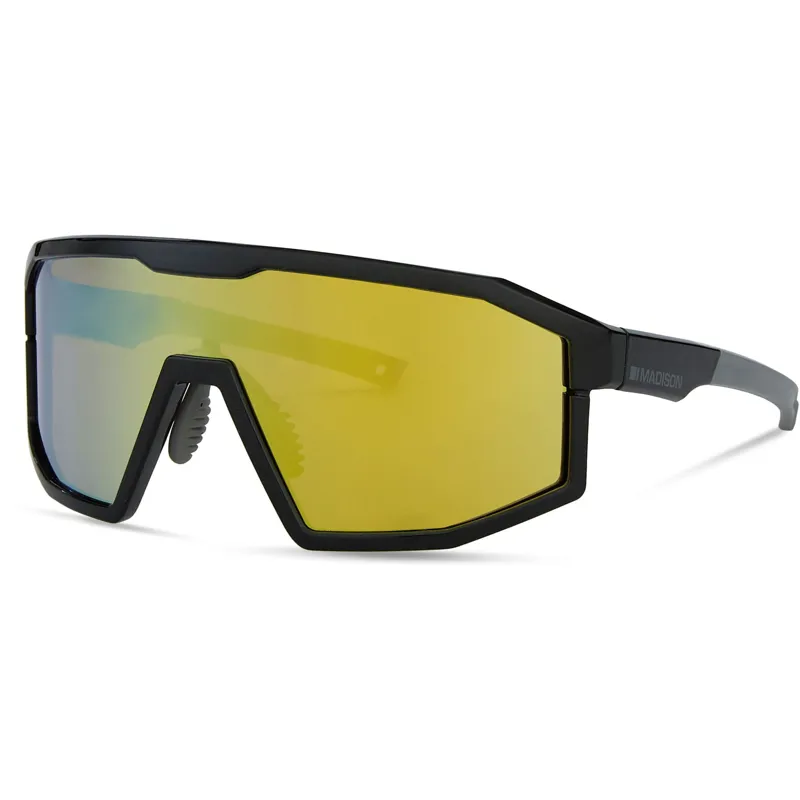 Madison Enigma Sunglasses in Gloss Black with Bronze Mirror Lens 