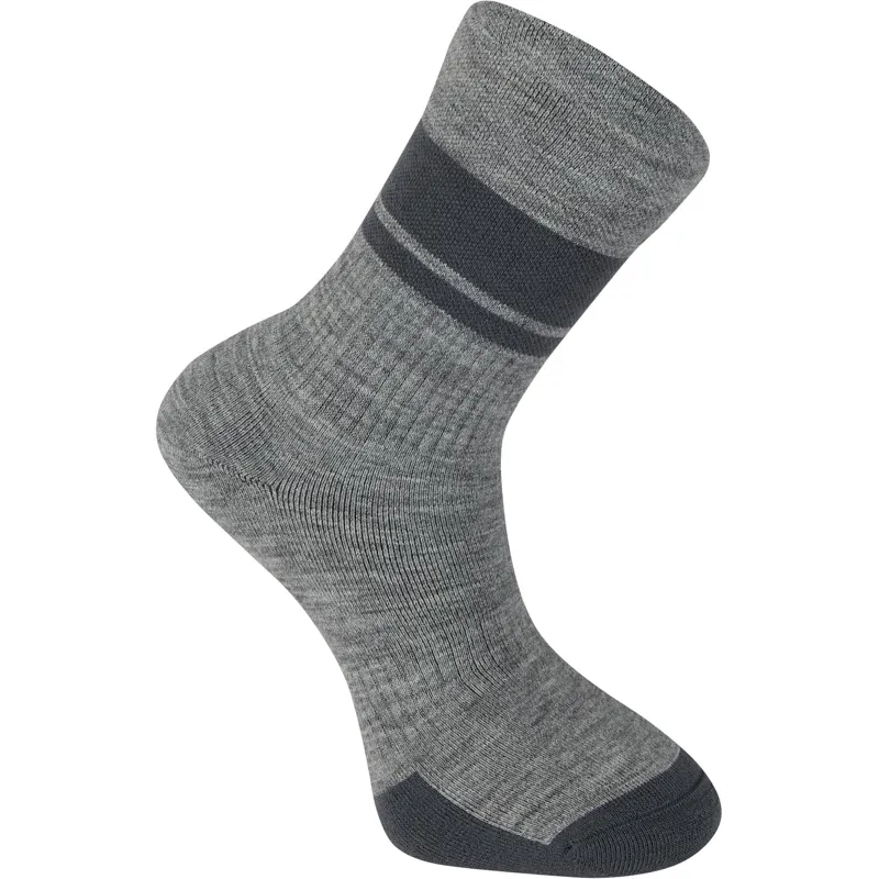 Madison DTE Isoler Merino Winter Cycling Socks in Grey Marl-1