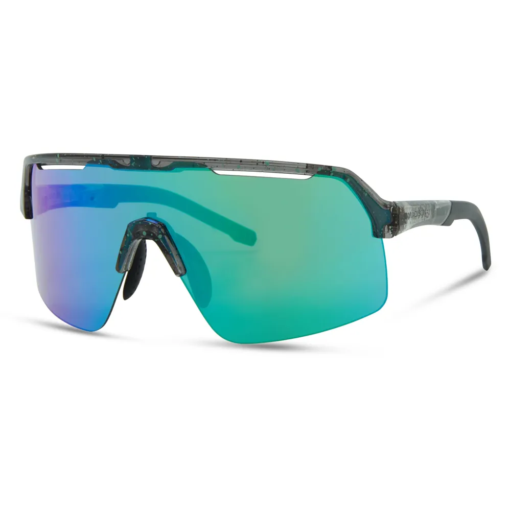 Team Cycles Madison Eyewear Madison Crypto Air Sunglasses in Gloss Smoke Green Splatter with 3 Lens Pack | Interest FREE Finance & Online Refund Policy.