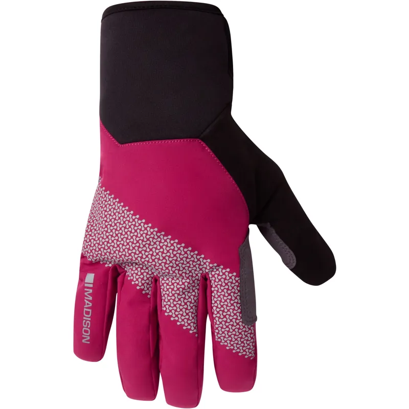 Madison Stellar Reflective Waterproof Thermal Gloves in Magenta Pink