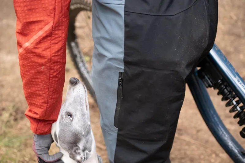 Madison DTE 4 Season DWR Mountain Bike Bib Trousers in Airforce Grey and Black-3