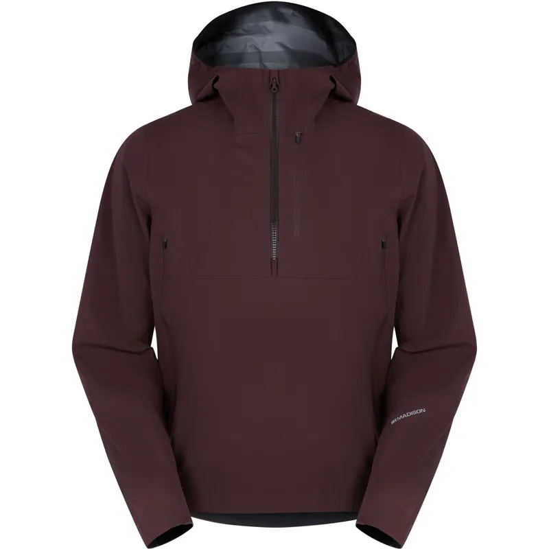 Madison Flux 3-Layer Waterproof Smock Trail Jacket in Fig Red