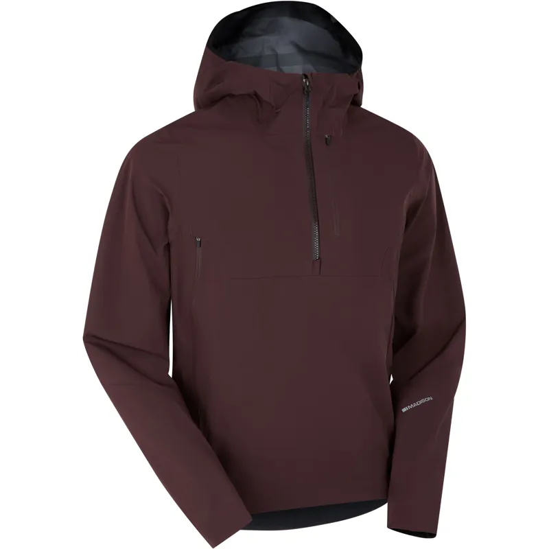 Madison Flux 3-Layer Waterproof Smock Trail Jacket in Fig Red-1