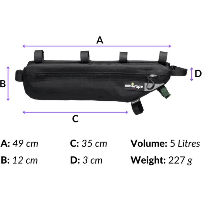 Miss Grape Internode 5 Adventure Waterproof Frame Bag - 5L-2