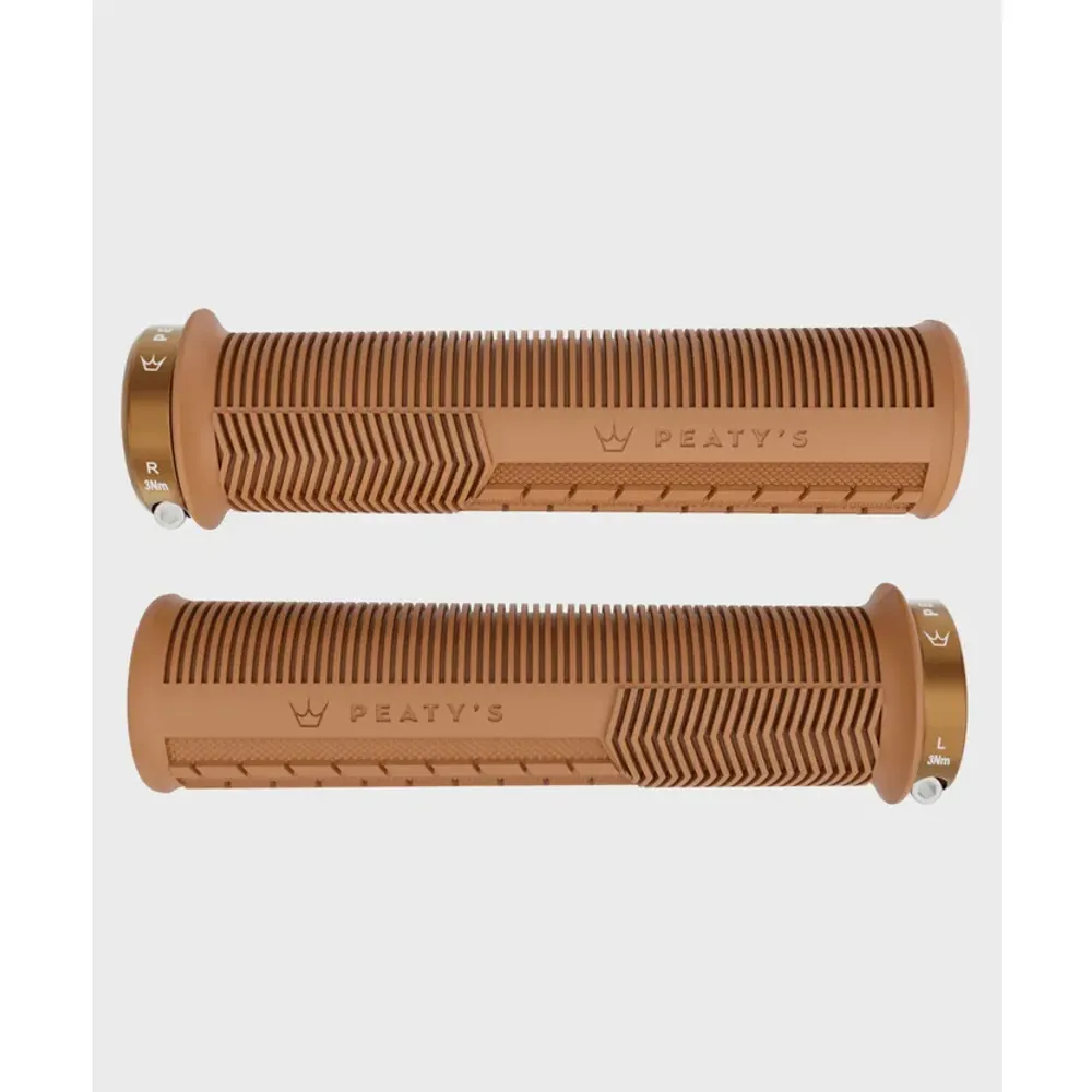 Team Cycles Peaty's Monarch Mushroom Mountain Bike Grips in Gum | Interest FREE Finance & Online Refund Policy.