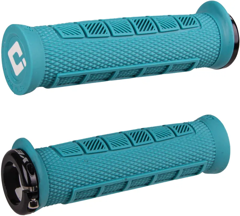 ODI Elite Pro MTB Lock On Grips in Turquoise - 130mm - YETI Special Edition