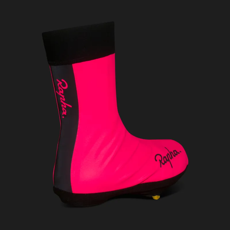 Rapha Wet Weather Overshoes in High Vis Pink-1