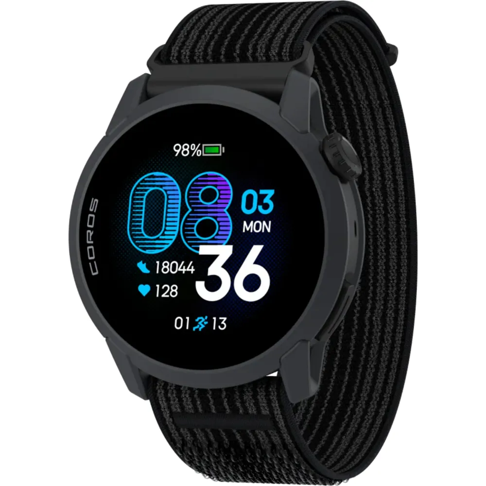 Team Cycles Coros PACE 4 GPS Sport Watch in Black with Nylon Strap | Interest FREE Finance & Online Refund Policy.