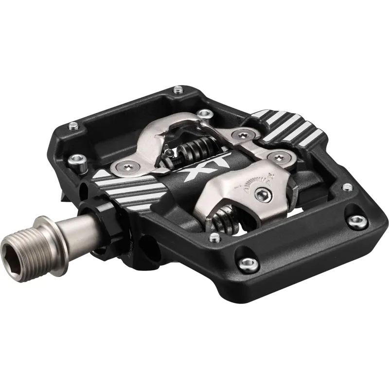 Shimano Deore XT PD-M8220 SPD Trail Wide Platform Mountain Bike Pedals with CL-MT001 Cleats -2