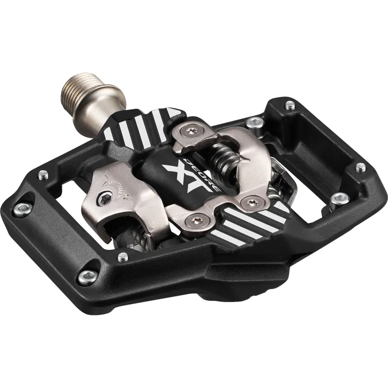 Shimano Deore XT PD-M8220 SPD Trail Wide Platform Mountain Bike Pedals with CL-MT001 Cleats -3