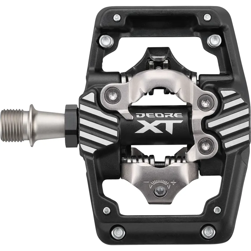 Shimano Deore XT PD-M8220 SPD Trail Wide Platform Mountain Bike Pedals with CL-MT001 Cleats 