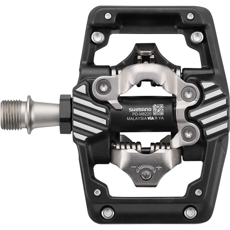Shimano Deore XT PD-M8220 SPD Trail Wide Platform Mountain Bike Pedals with CL-MT001 Cleats -1