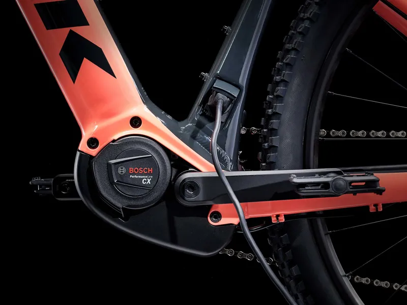 TREK Powerfly 4 625Wh Gen 4 Electric Mountain Bike in Living Coral and Solid Charcoal-9