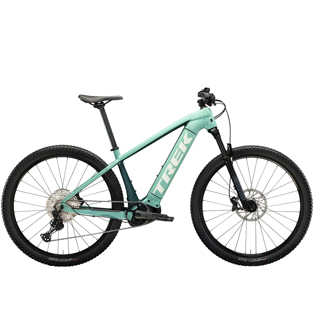 Team Cycles Trek TREK Powerfly 5 625Wh Gen 4 Electric Mountain Bike in Satin Blue Sage and Juniper | Interest FREE Finance & Online Refund Policy.
