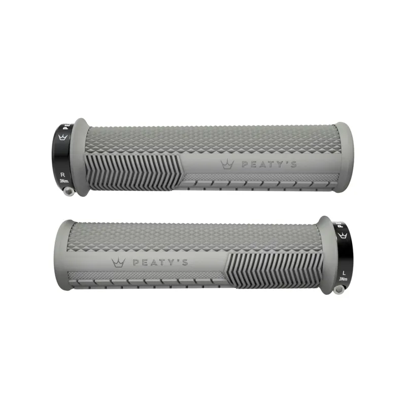 Peaty's Monarch Knurl Handlebar Grips in Slate-1