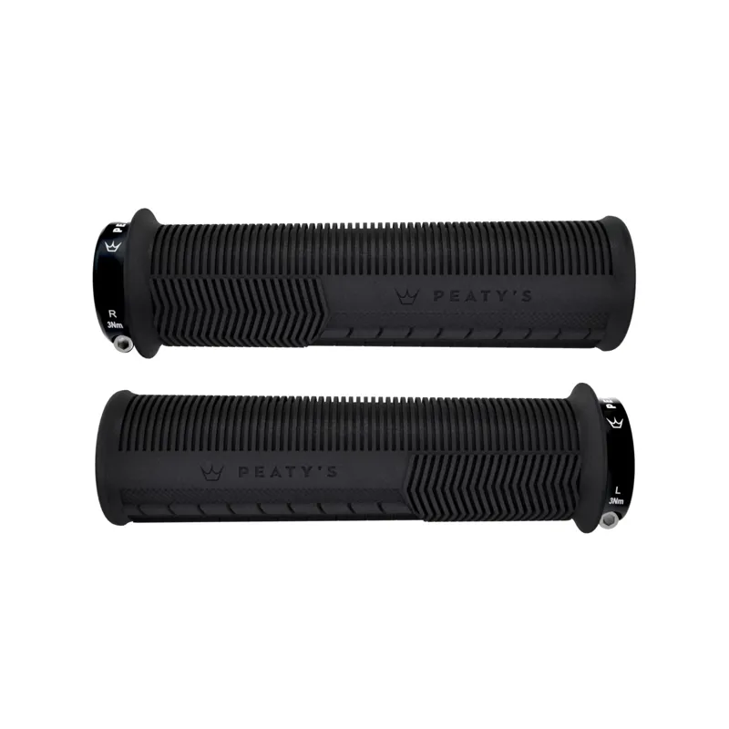 Peaty's Monarch Mushroom Handlebar Grips in Black