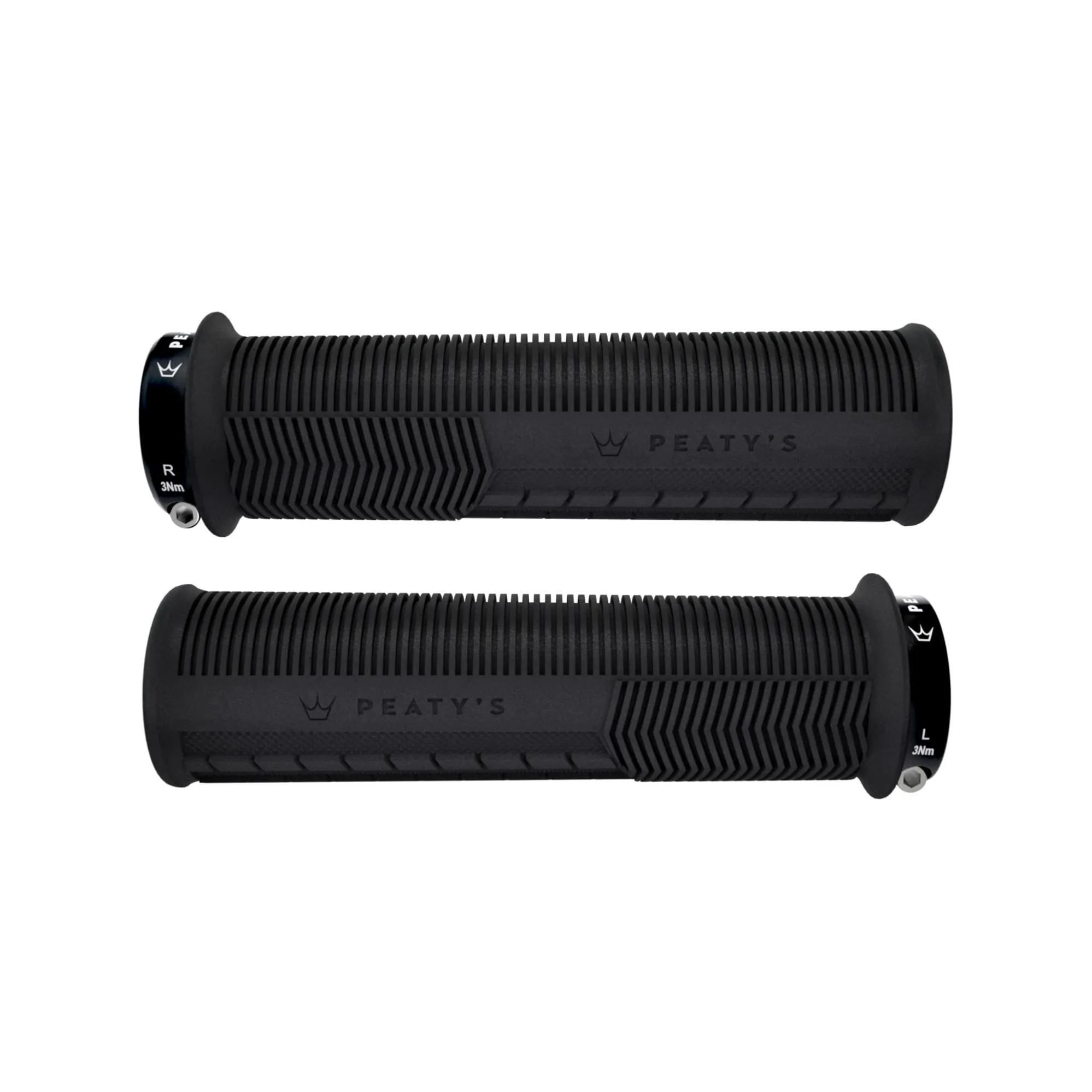 Peaty's Monarch Mushroom Handlebar Grips in Black