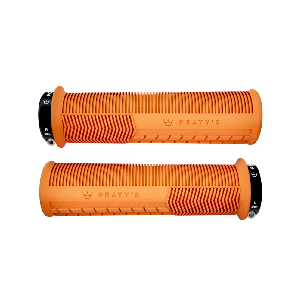 Team Cycles Peaty's Monarch Mushroom Handlebar Grips in Mango | Interest FREE Finance & Online Refund Policy.
