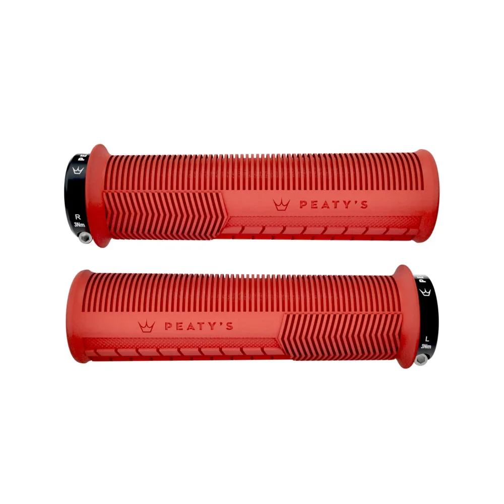 Team Cycles Peaty's Monarch Mushroom Handlebar Grips in Red | Interest FREE Finance & Online Refund Policy.
