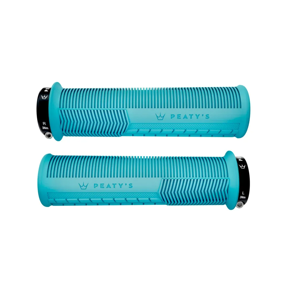 Team Cycles Peaty's Monarch Mushroom Handlebar Grips in Turquoise | Interest FREE Finance & Online Refund Policy.