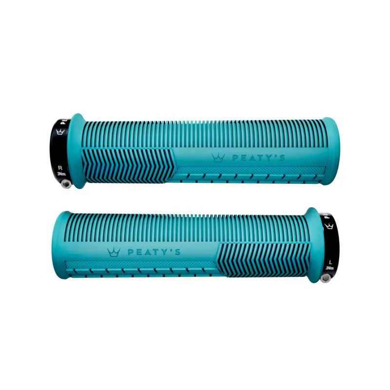 Peaty's Monarch Mushroom Handlebar Grips in Turquoise-1