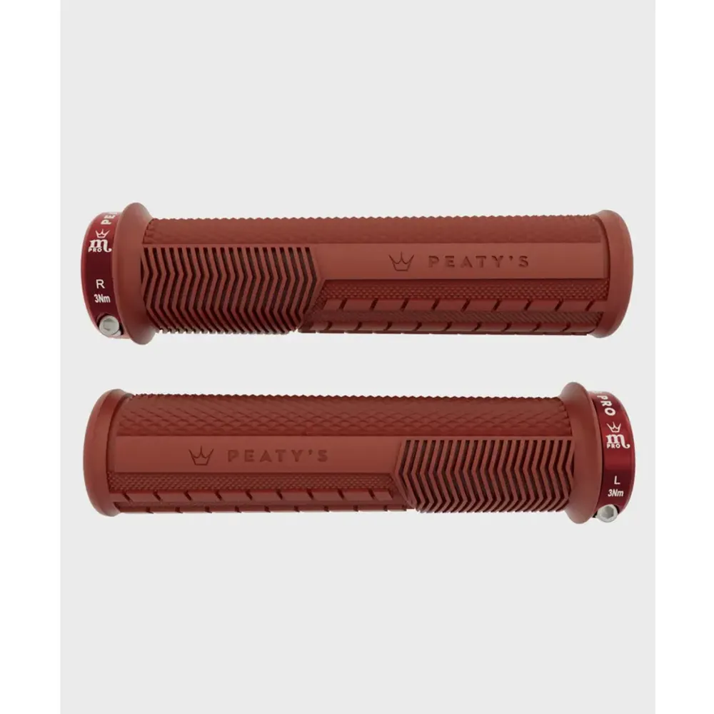 Team Cycles Peaty's Monarch Pro Knurl Thick Mountain Bike Grips in Brick Red | Interest FREE Finance & Online Refund Policy.