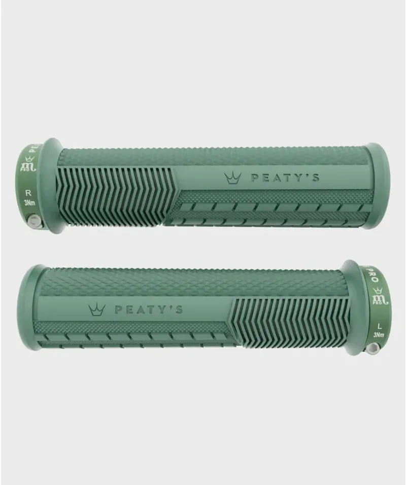 Peaty's Monarch Pro Knurl Thick Mountain Bike Grips in Mint