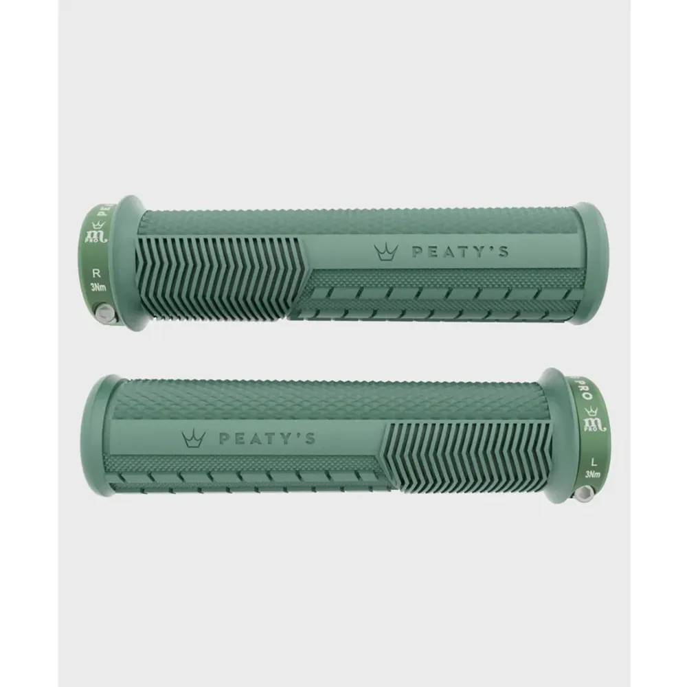 Team Cycles Peaty's Monarch Pro Knurl Thin Mountain Bike Grips in Mint | Interest FREE Finance & Online Refund Policy.