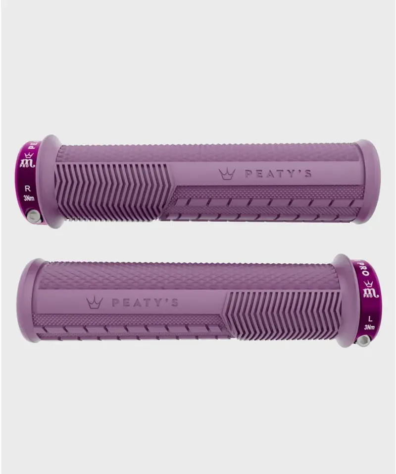 Peaty's Monarch Pro Knurl Thick Mountain Bike Grips in Plum