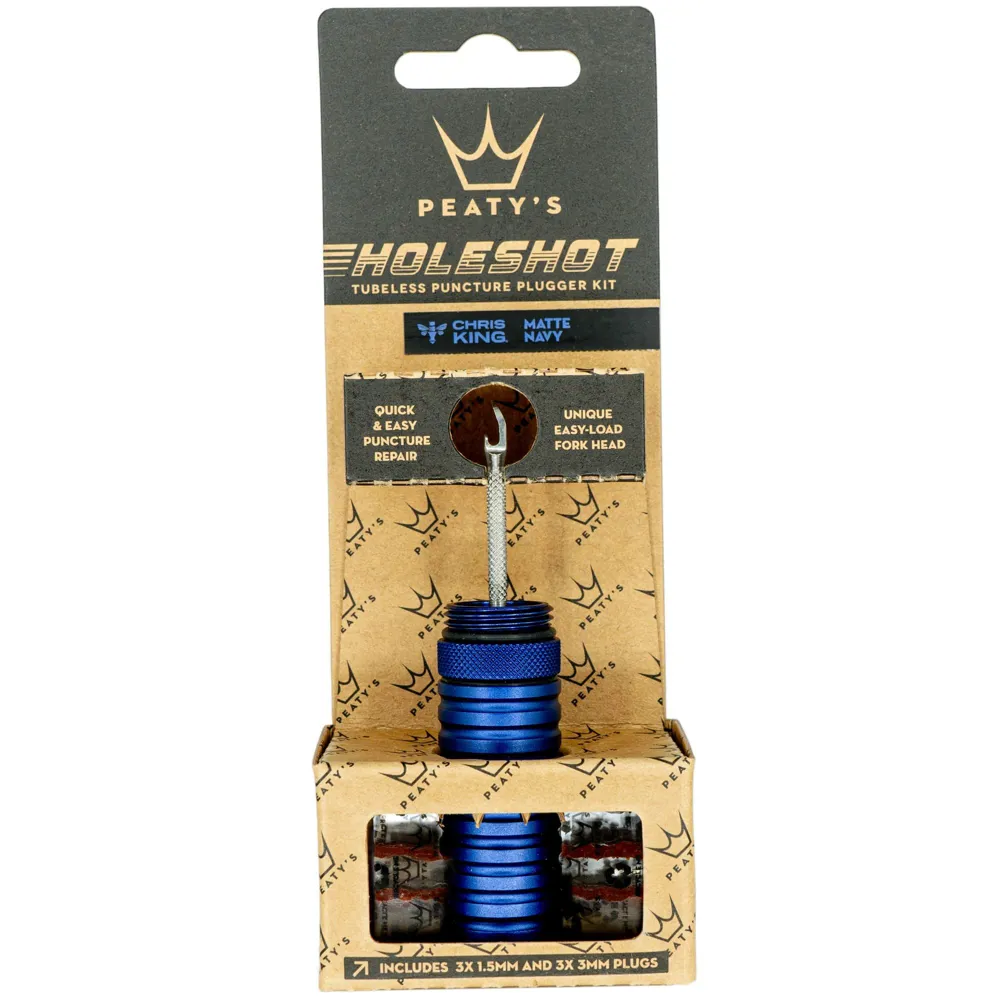 Team Cycles Peaty's Holeshot Tubeless Puncture Plugger Kit in Navy | Interest FREE Finance & Online Refund Policy.