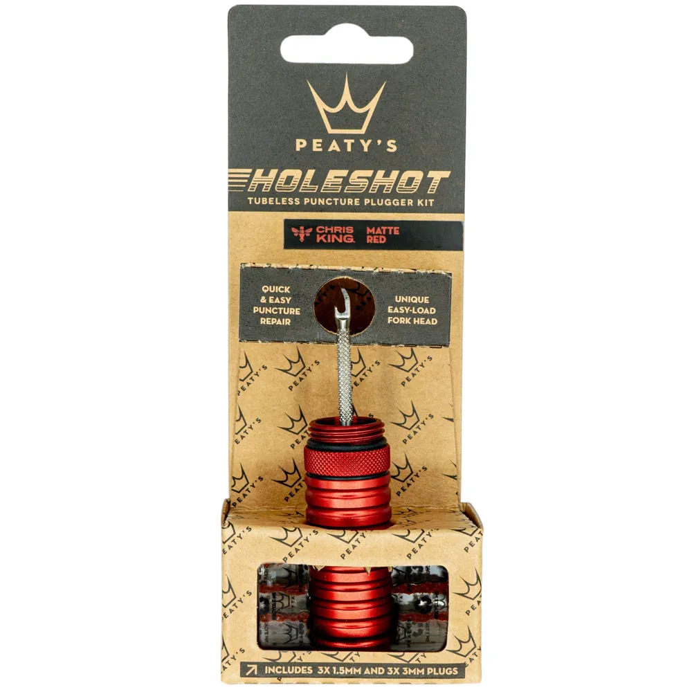Team Cycles Peaty's Holeshot Tubeless Puncture Plugger Kit in Red | Interest FREE Finance & Online Refund Policy.