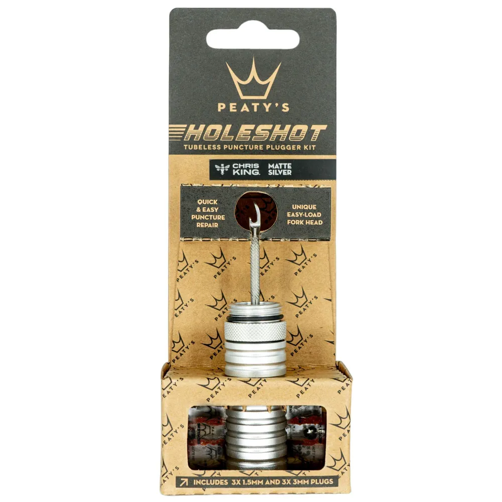 Team Cycles Peaty's Holeshot Tubeless Puncture Plugger Kit in Silver | Interest FREE Finance & Online Refund Policy.