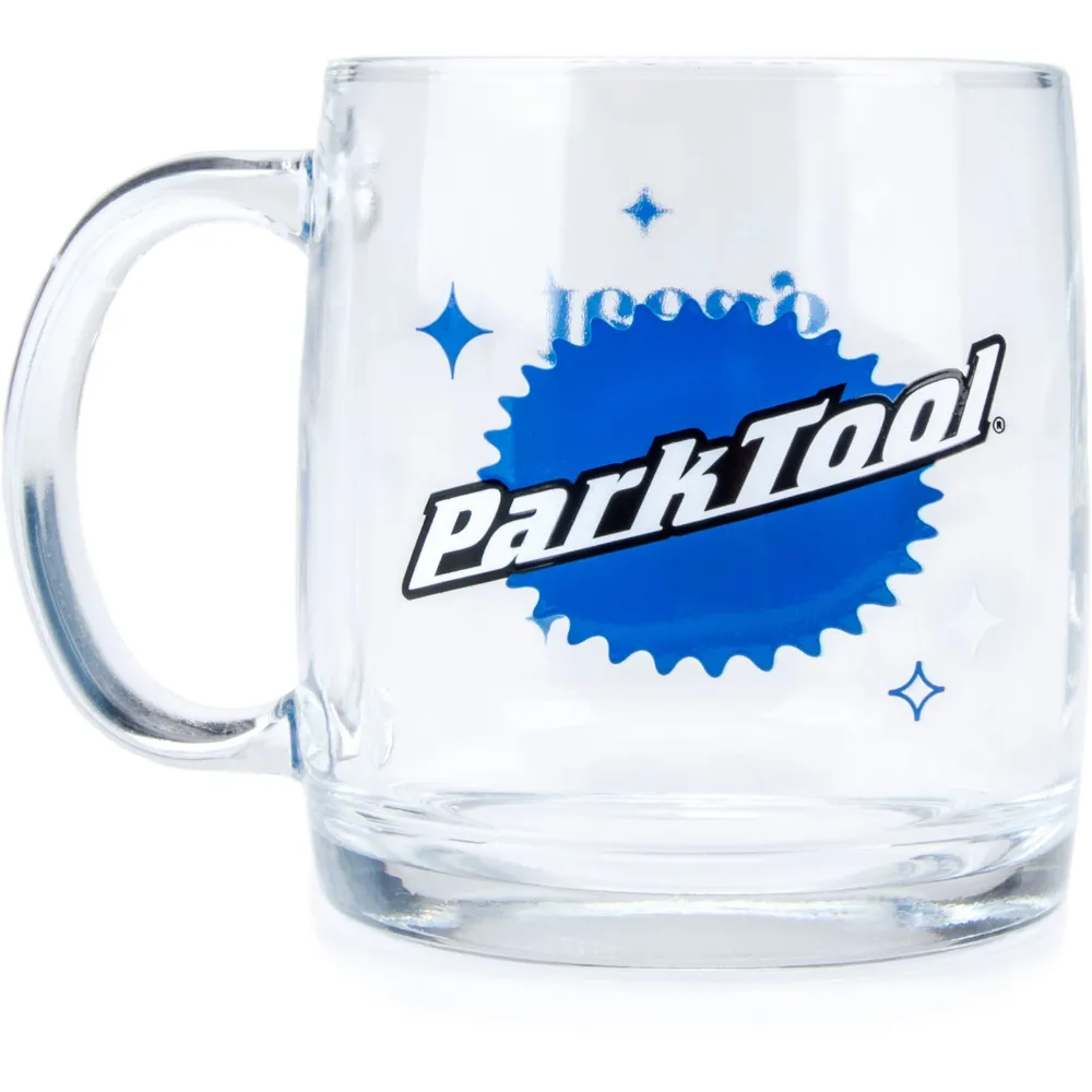 Team Cycles Park Tool MUG-7 Glass Mug With Park Tool Logo | Interest FREE Finance & Online Refund Policy.