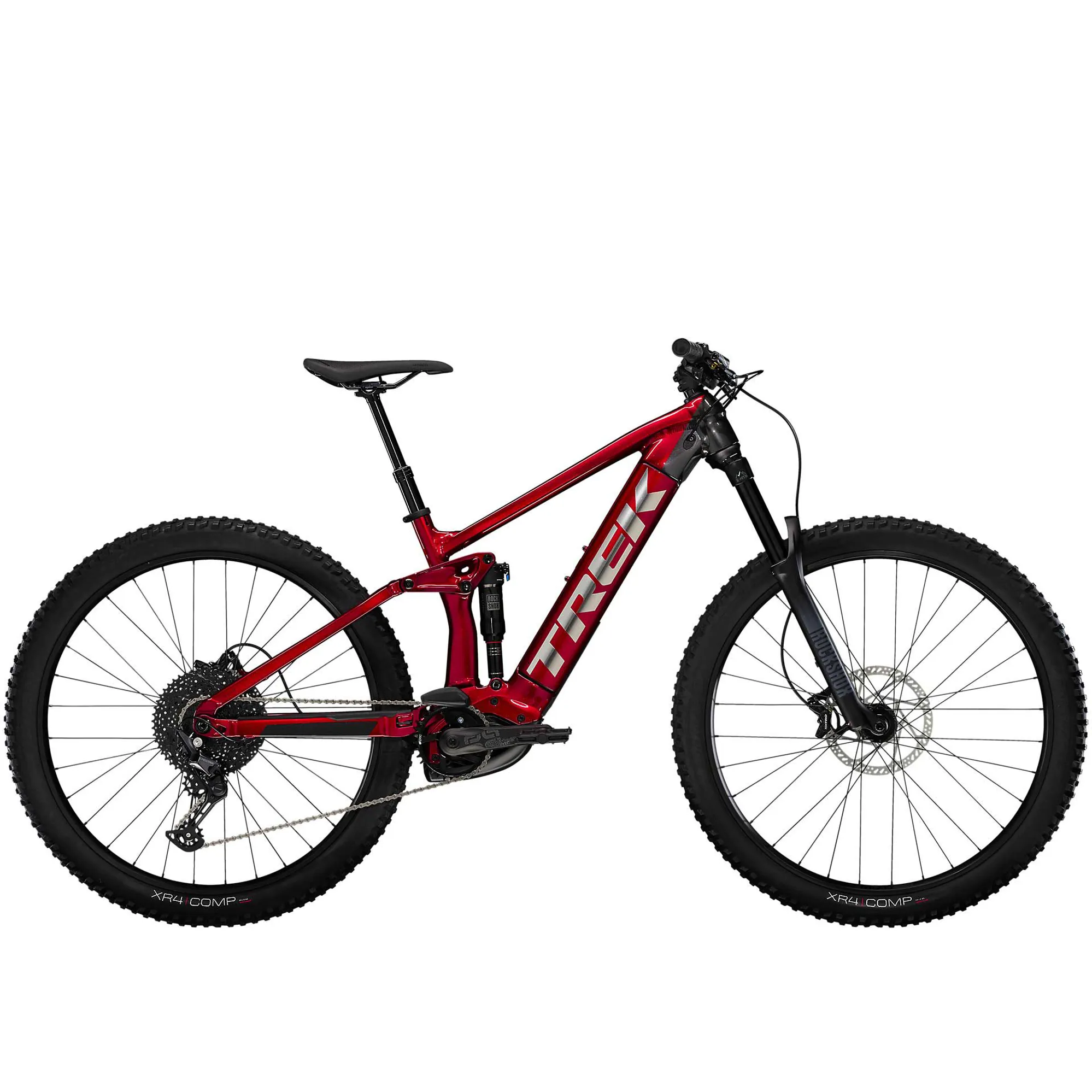 Trek Rage Red TREK Rail 5 625Wh Gen 3 Full Suspension Electric Mountain Bike in Rage Red