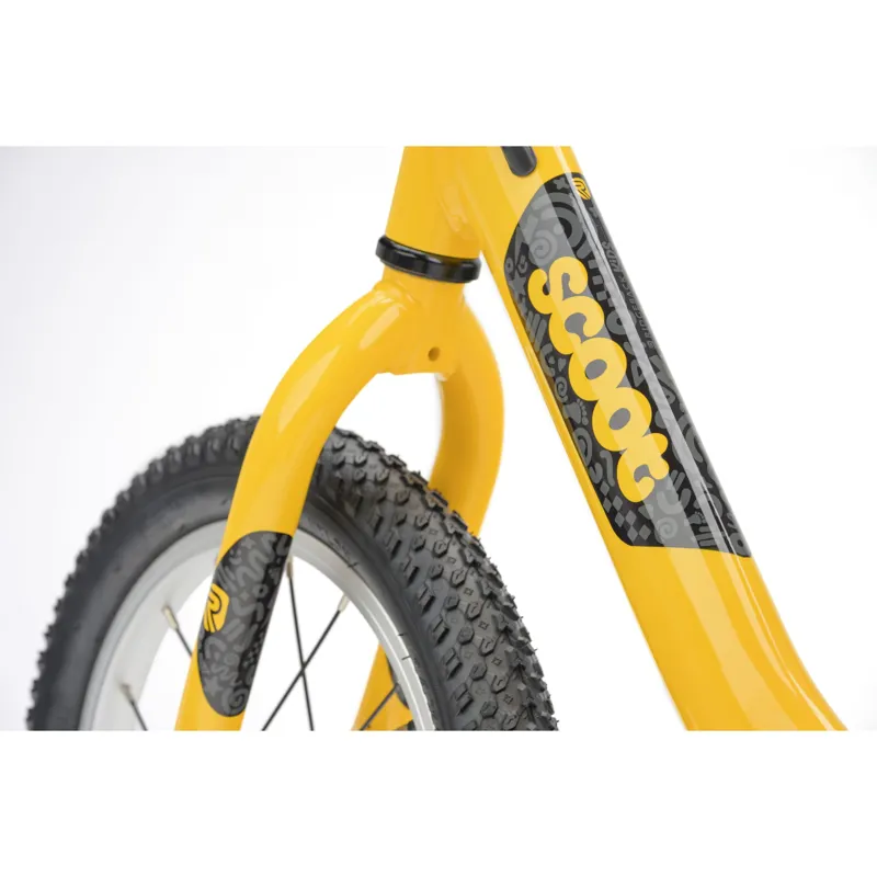 Ridgeback Scoot XL Kids Balance Bike in Yeehaw Yellow-6