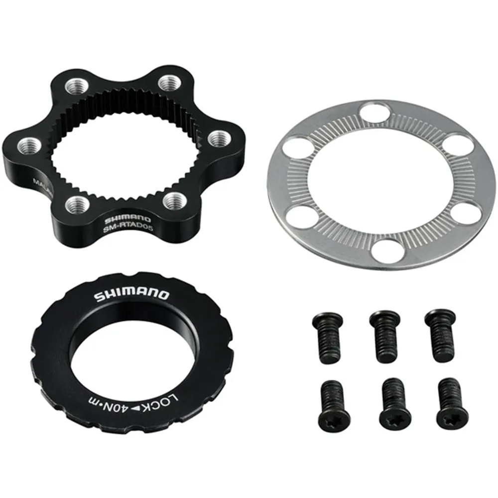 Team Cycles Shimano Spares RTAD05 6-bolt Rotor to Centre-Lock Hub Disc Adapter | Interest FREE Finance & Online Refund Policy.