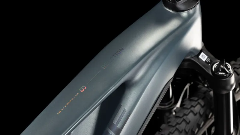 Cube Reaction Hybrid SLX 800Wh Electric Mountain Bike in Sagebrushgreen and Prism-1