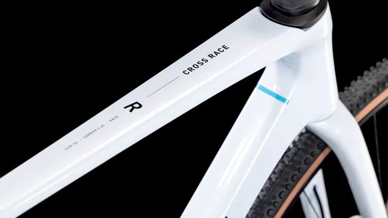 Cube Cross Race C:62 Race Cyclocross Bike in Polarwhite and Blue-1