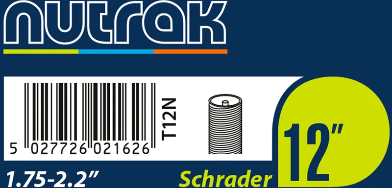 Nutrak Schrader Inner Tube - 12 x 1.75 - 2.125