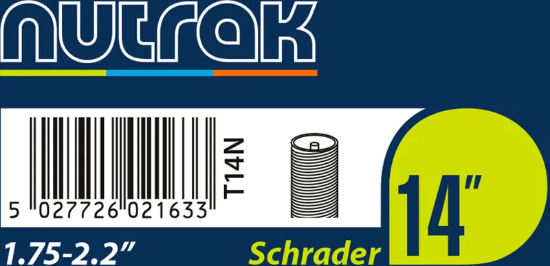 Nutrak Schrader inner Tube - 14 x 1.75 - 2.125 