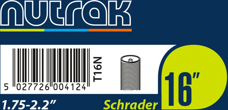 Nutrak Schrader Inner Tube - 16 x 1.75 - 2.125
