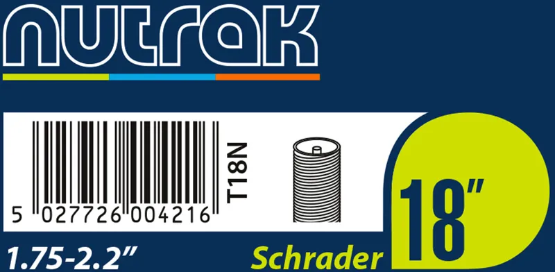 Nutrak Schrader Inner Tube - 18 x 1.75 - 2.125