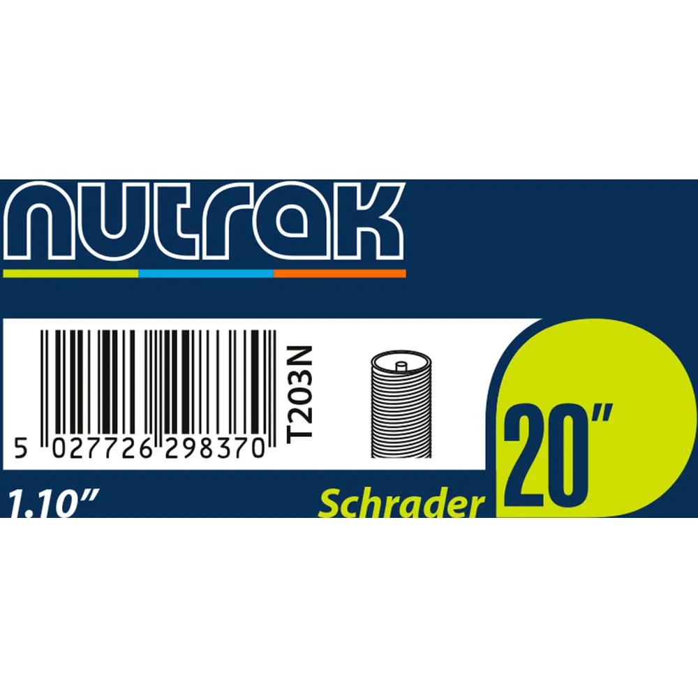 Team Cycles Nutrak Schrader Inner Tube - 20 x 1 | Interest FREE Finance & Online Refund Policy.