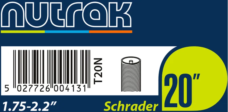 Nutrak Schrader Inner Tube - 20 x 1.75 - 2.125