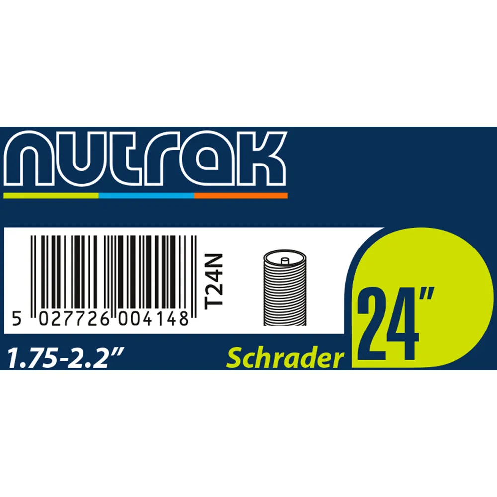 Team Cycles Nutrak Schrader Inner Tube - 24 x 1.75 - 2.125 | Interest FREE Finance & Online Refund Policy.