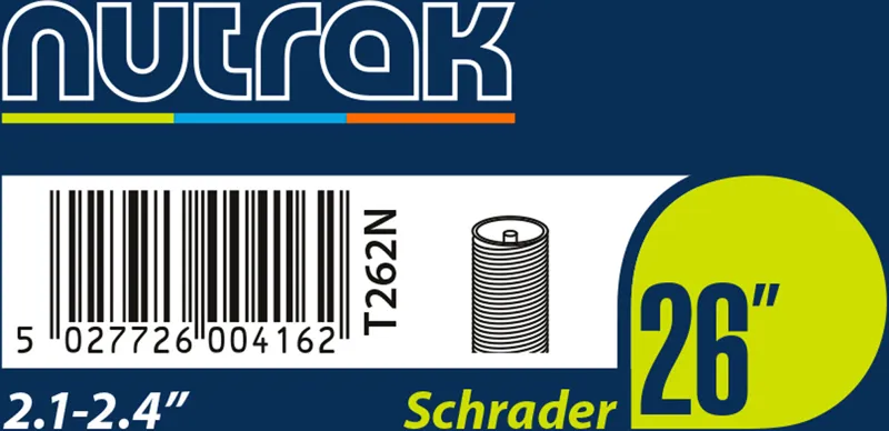 Nutrak Schrader Inner Tube - 26 x 2.1 - 2.4