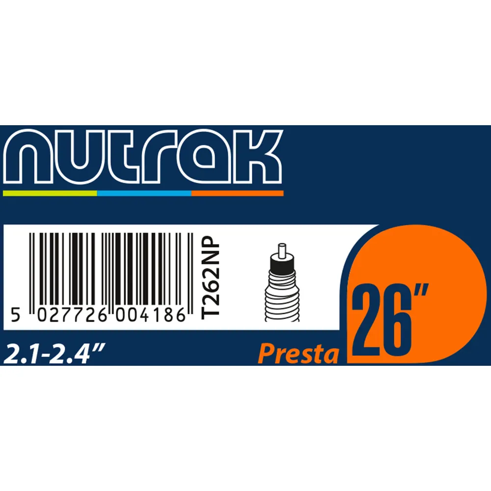 Team Cycles Nutrak Presta Inner Tube - 26 x 2.1 - 2.4 | Interest FREE Finance & Online Refund Policy.