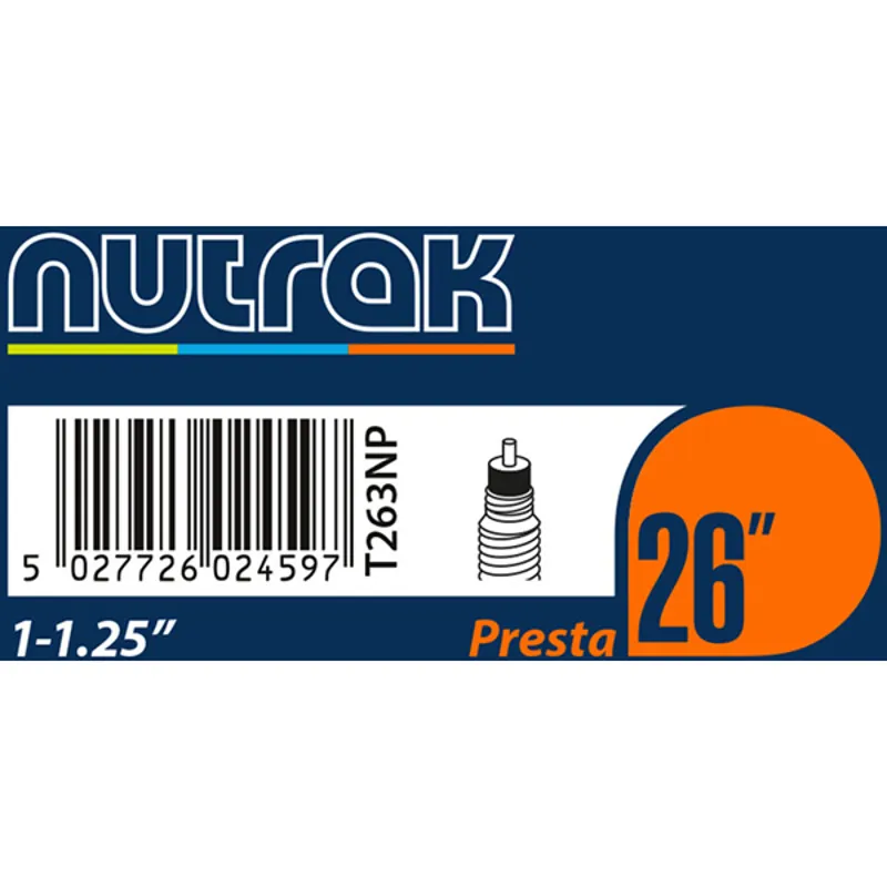 Nutrak 26 inch Schrader Inner Tube - Various Sizes-3