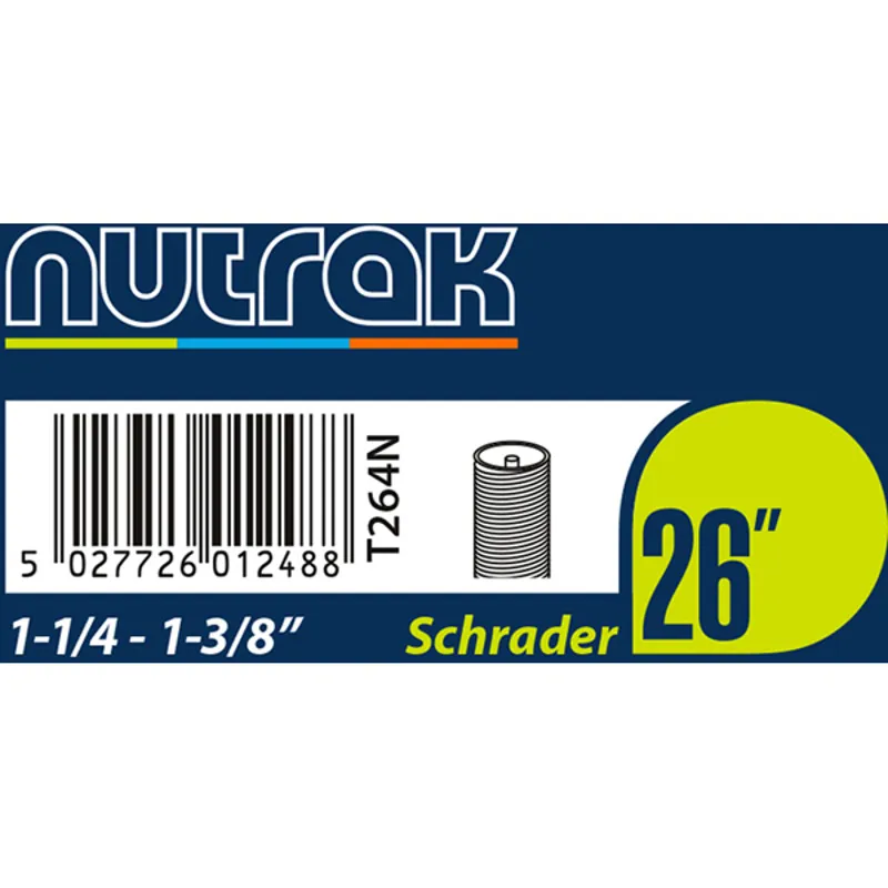 Nutrak 26 inch Schrader Inner Tube - Various Sizes-4