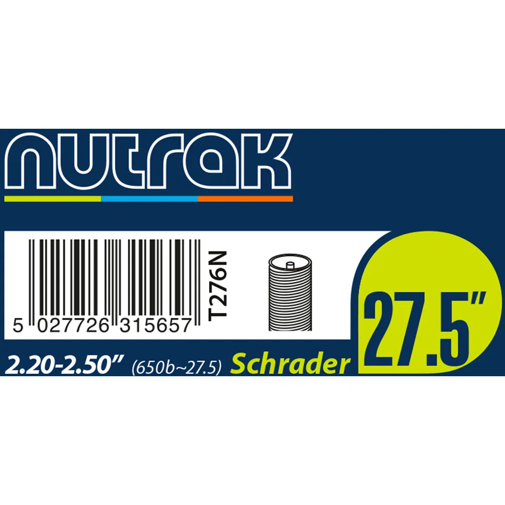 Team Cycles Nutrak Schrader Inner Tube - 27.5 x 2.2-2.5 | Interest FREE Finance & Online Refund Policy.